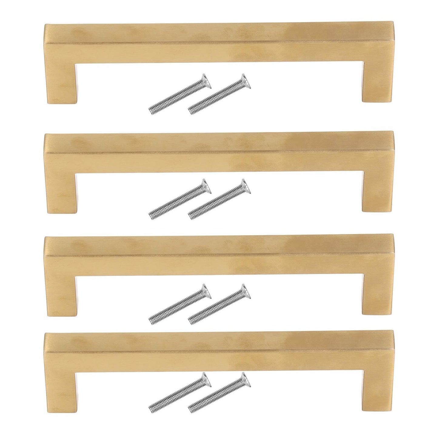 4 Sets Cabinet Door Handle Golden Stainless Steel Wardrobe Handles Replacement Kitchen Cupboard V1294-YM0523-3114220019612