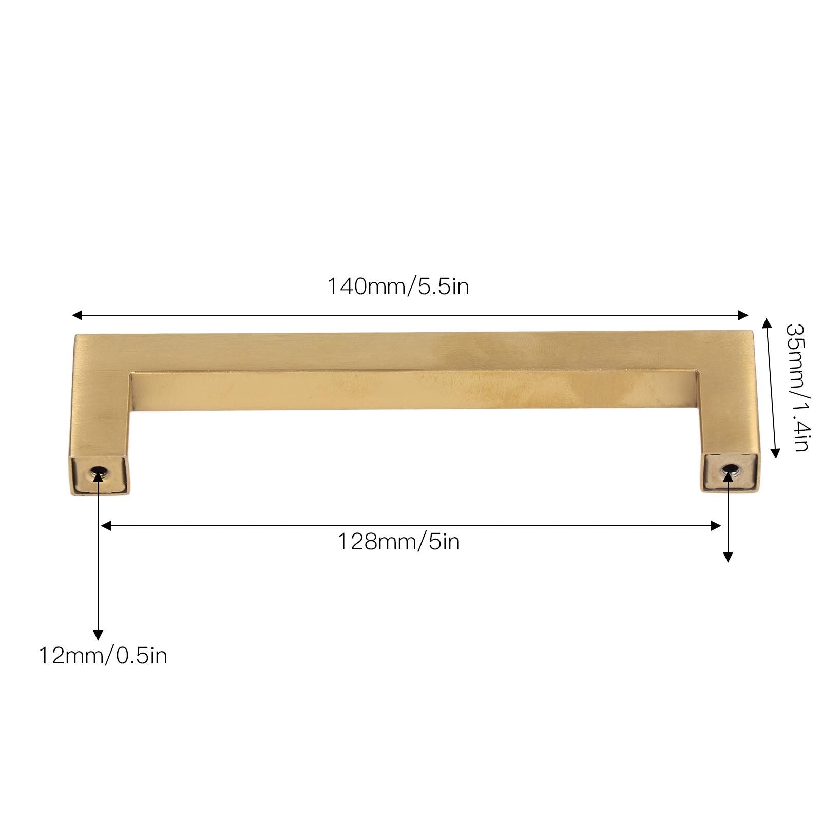 4 Sets Cabinet Door Handle Golden Stainless Steel Wardrobe Handles Replacement Kitchen Cupboard V1294-YM0523-3114220019612