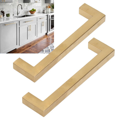 4 Sets Cabinet Door Handle Golden Stainless Steel Wardrobe Handles Replacement Kitchen Cupboard V1294-YM0523-3114220019613