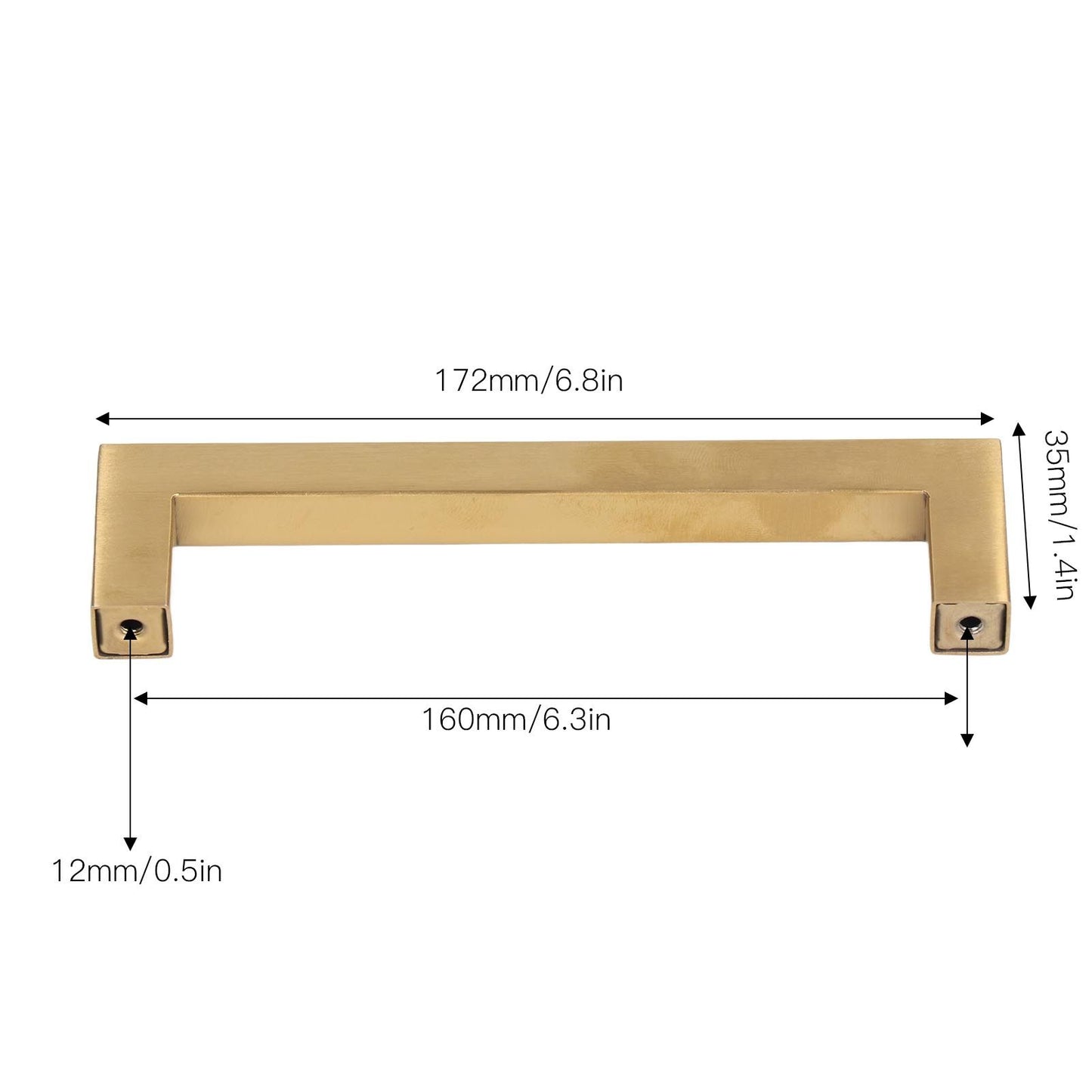 4 Sets Cabinet Door Handle Golden Stainless Steel Wardrobe Handles Replacement Kitchen Cupboard V1294-YM0523-3114220019613
