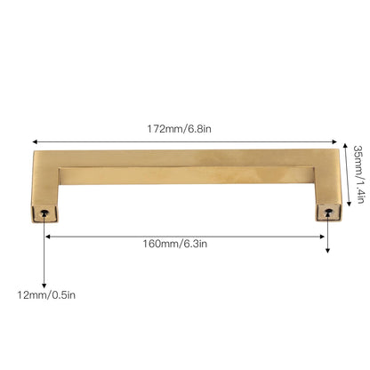 4 Sets Cabinet Door Handle Golden Stainless Steel Wardrobe Handles Replacement Kitchen Cupboard V1294-YM0523-3114220019613