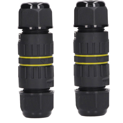 2PCS Junction Box Connector Garden M25 4 Core IP68 Waterproof 10-14mm Electrical Power Cable Junction Box V1294-YM0523-3114220020011