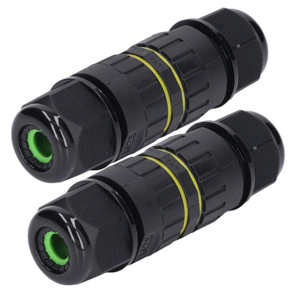 2PCS Junction Box Connector Garden M25 4 Core IP68 Waterproof 10-14mm Electrical Power Cable Junction Box V1294-YM0523-3114220020011
