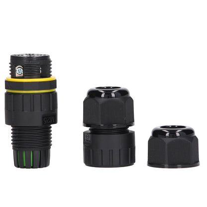 2PCS Junction Box Connector Garden M25 4 Core IP68 Waterproof 10-14mm Electrical Power Cable Junction Box V1294-YM0523-3114220020011