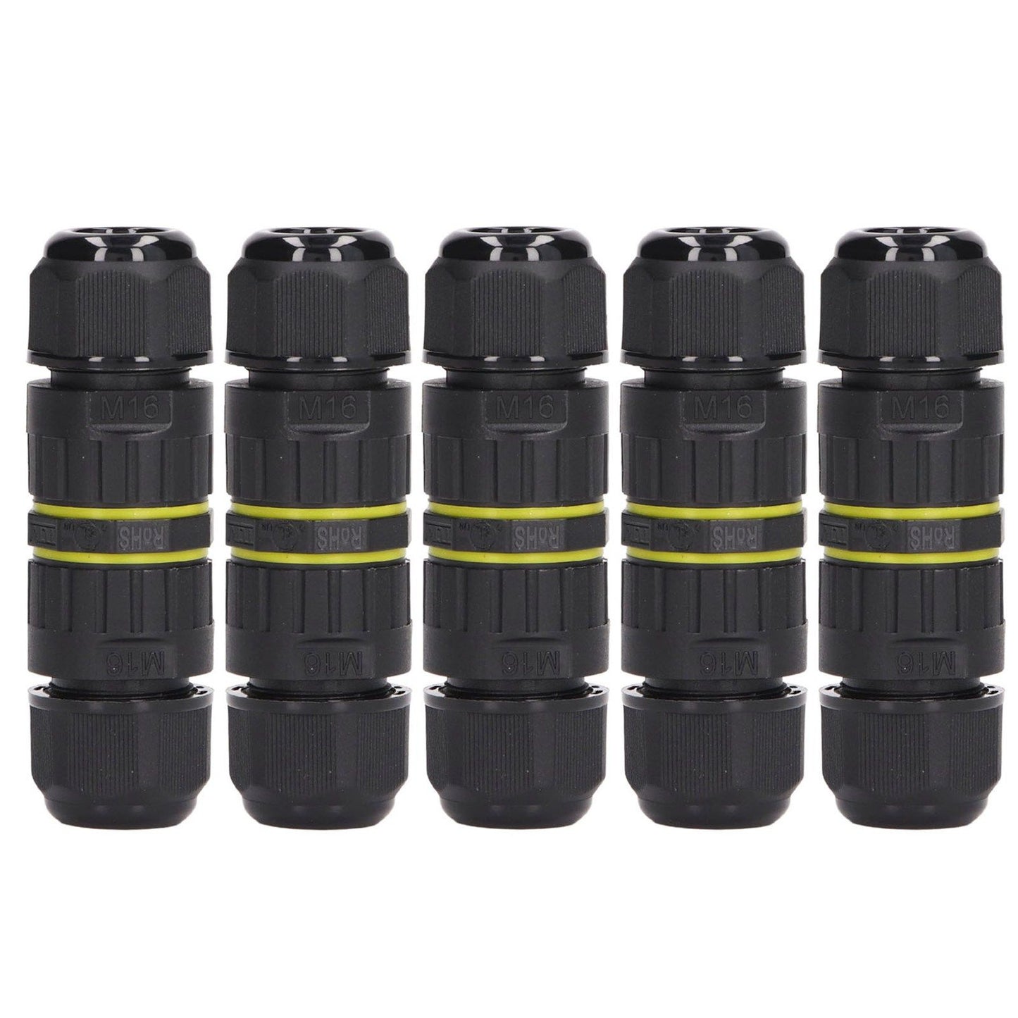 5Pcs Outdoor Electrical Cable Connector IP68 Waterproof 3 Core Wire Connectors 7-10mm V1294-YM0523-3114220020511