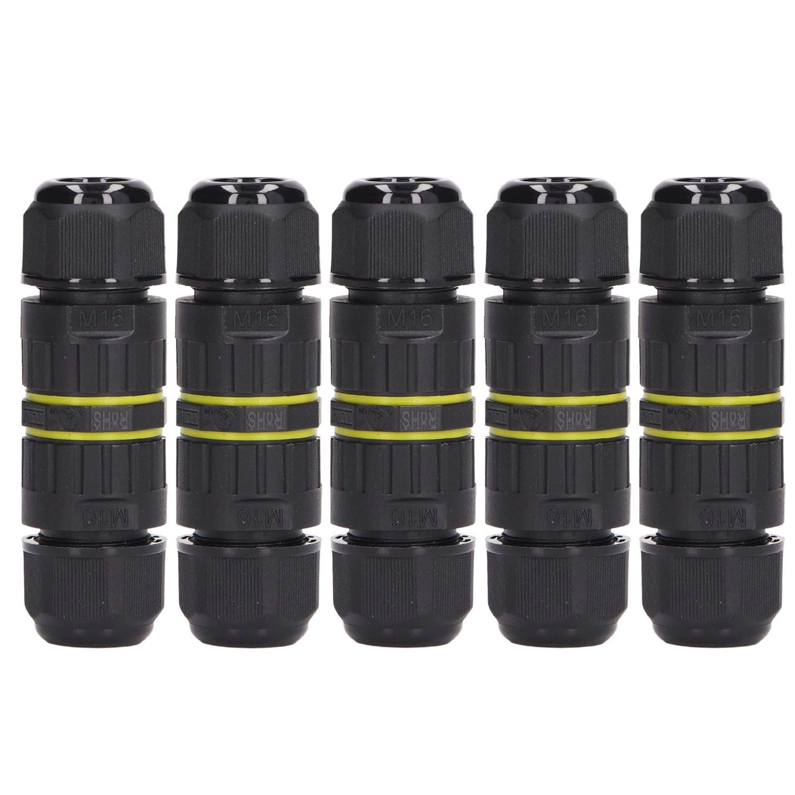 5Pcs Outdoor Electrical Cable Connector IP68 Waterproof 3 Core Wire Connectors 7-10mm V1294-YM0523-3114220020511