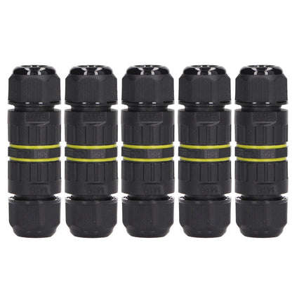 5Pcs Outdoor Electrical Cable Connector IP68 Waterproof 3 Core Wire Connectors 7-10mm V1294-YM0523-3114220020511
