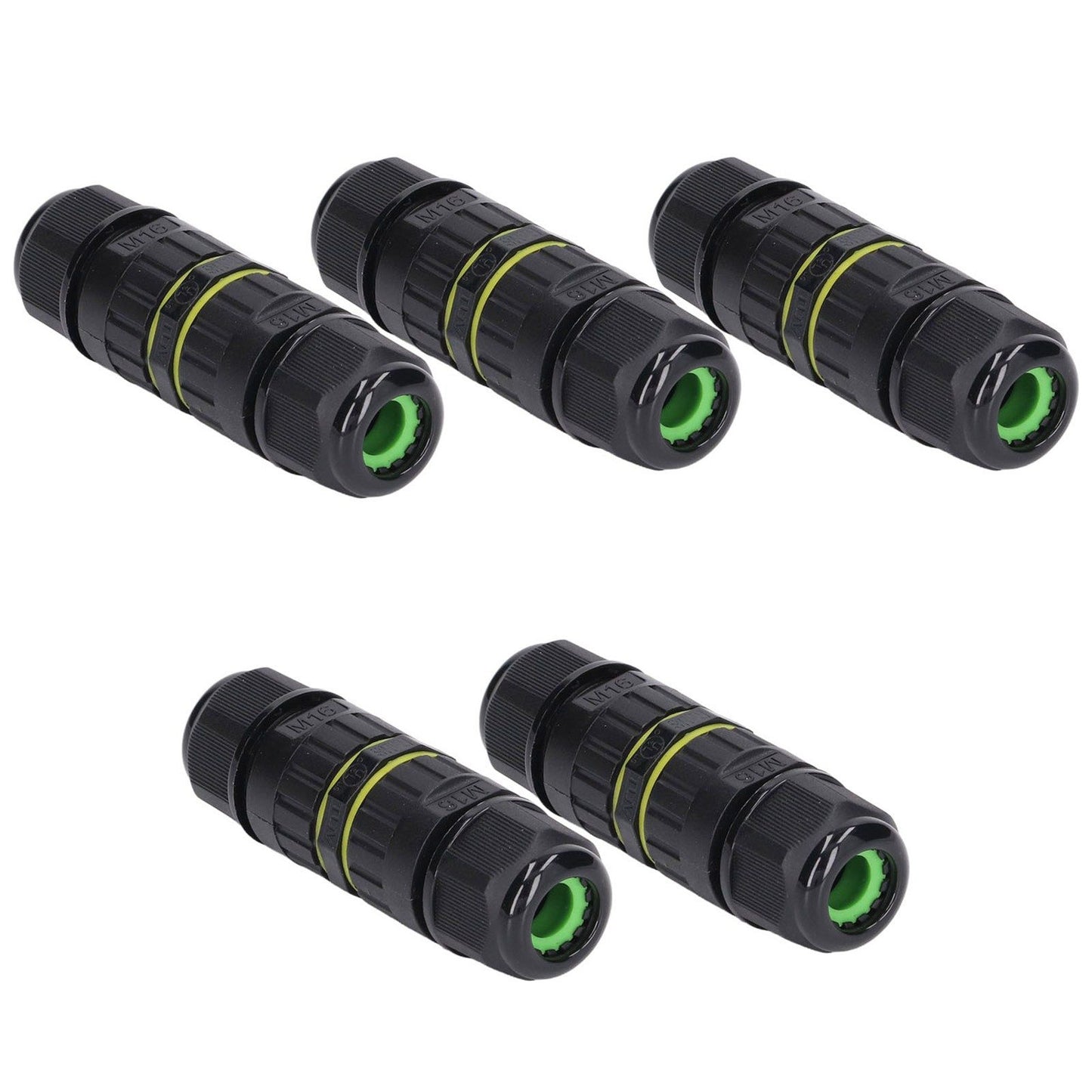 5Pcs Outdoor Electrical Cable Connector IP68 Waterproof 3 Core Wire Connectors 7-10mm V1294-YM0523-3114220020511
