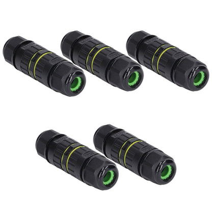 5Pcs Outdoor Electrical Cable Connector IP68 Waterproof 3 Core Wire Connectors 7-10mm V1294-YM0523-3114220020511