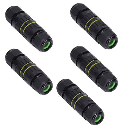 5Pcs Outdoor Electrical Cable Connector IP68 Waterproof 3 Core Wire Connectors 7-10mm V1294-YM0523-3114220020511