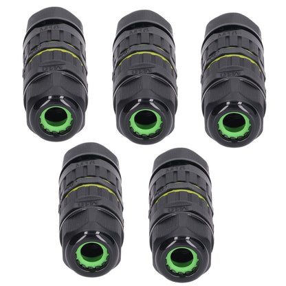 5Pcs Outdoor Electrical Cable Connector IP68 Waterproof 3 Core Wire Connectors 7-10mm V1294-YM0523-3114220020511