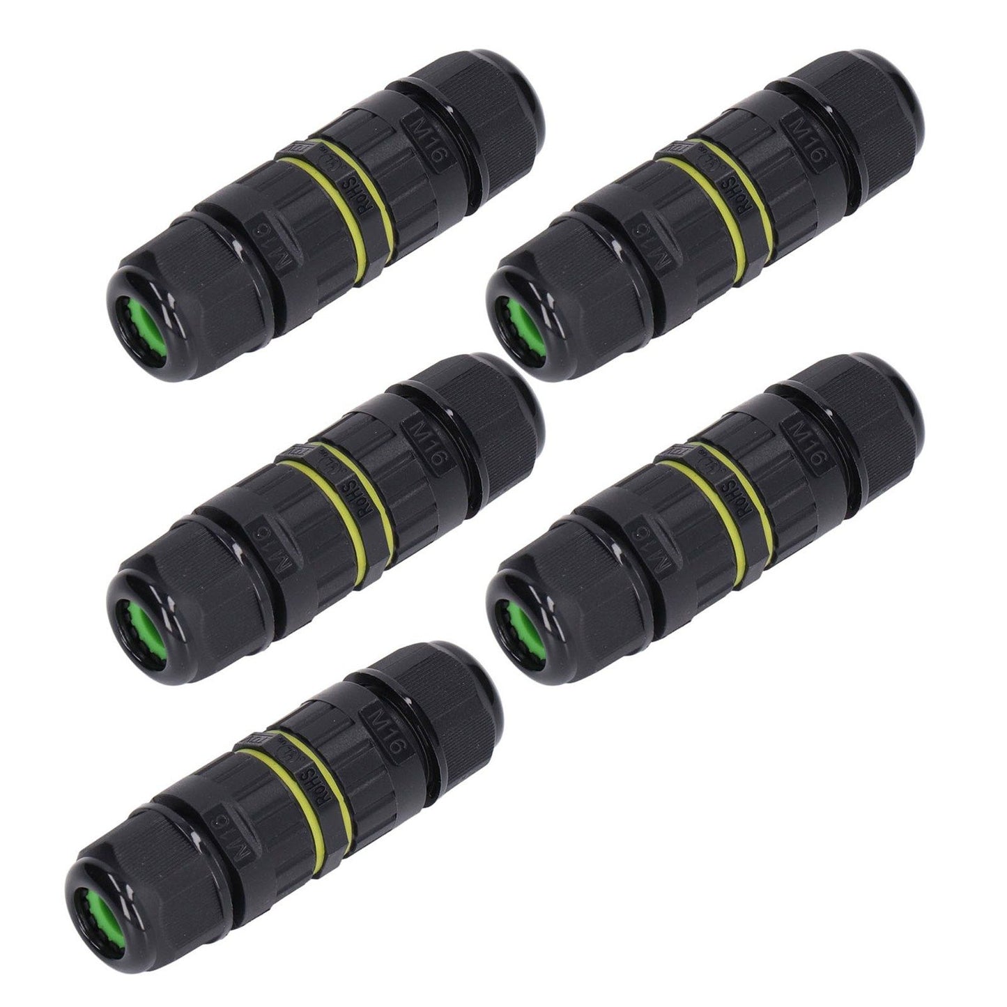 5Pcs Outdoor Electrical Cable Connector IP68 Waterproof 3 Core Wire Connectors 7-10mm V1294-YM0523-3114220020511