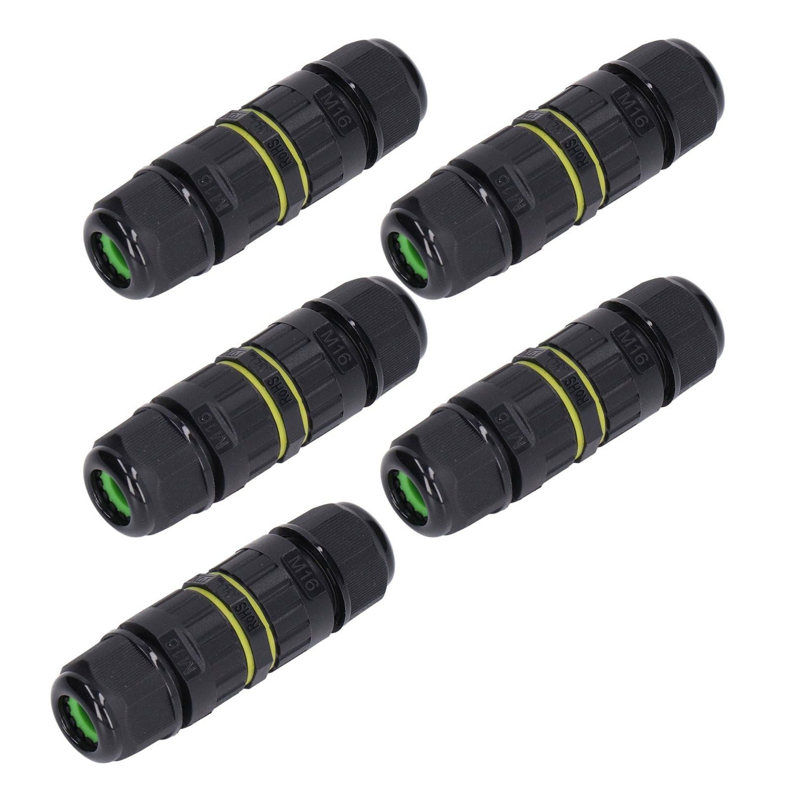 5Pcs Outdoor Electrical Cable Connector IP68 Waterproof 3 Core Wire Connectors 7-10mm V1294-YM0523-3114220020511