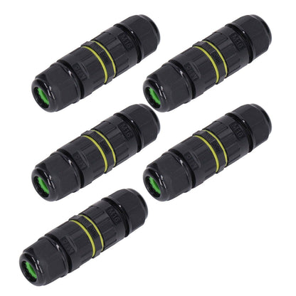 5Pcs Outdoor Electrical Cable Connector IP68 Waterproof 3 Core Wire Connectors 7-10mm V1294-YM0523-3114220020511