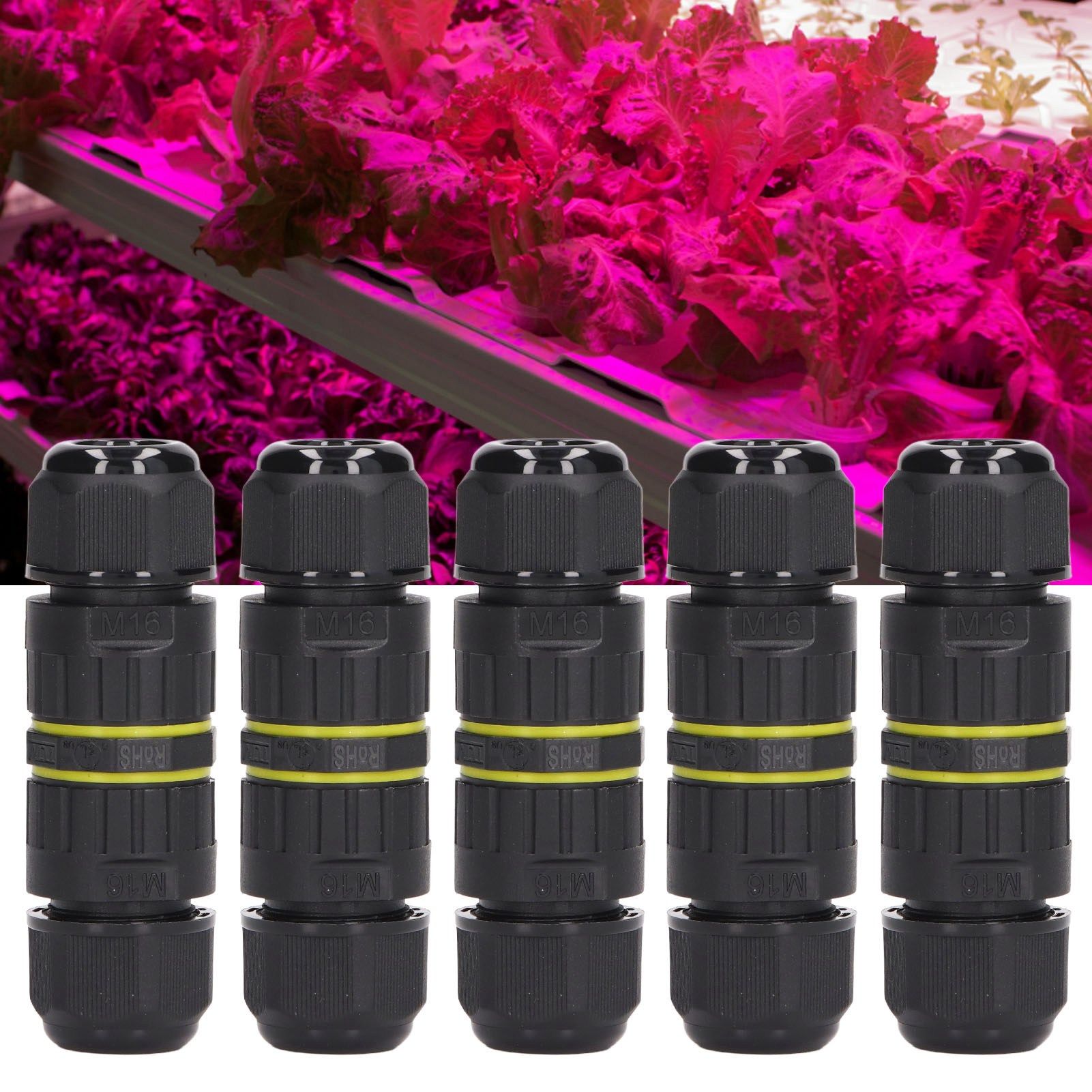 5Pcs Outdoor Electrical Cable Connector IP68 Waterproof 3 Core Wire Connectors 7-10mm V1294-YM0523-3114220020511