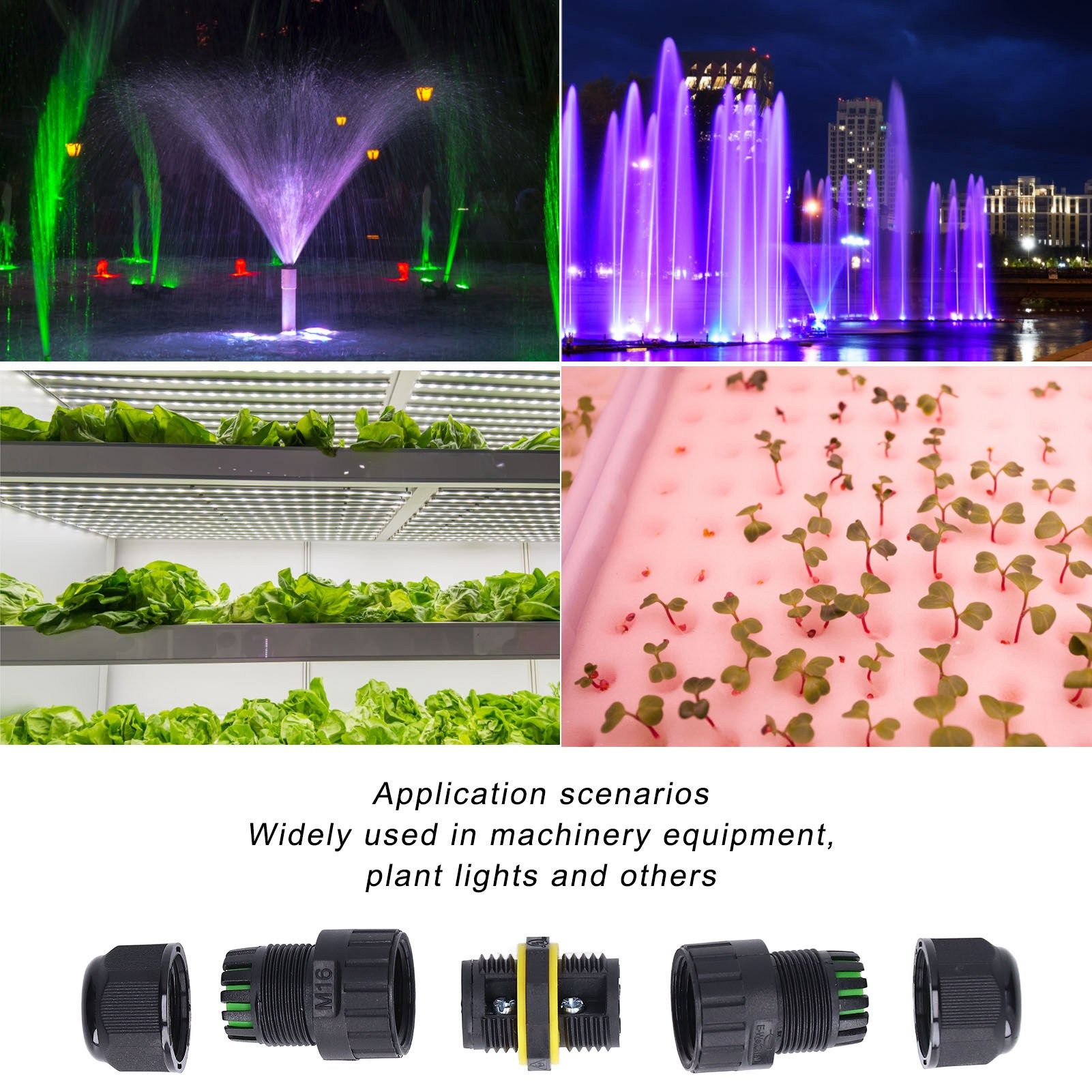 5Pcs Outdoor Electrical Cable Connector IP68 Waterproof 3 Core Wire Connectors 7-10mm V1294-YM0523-3114220020511