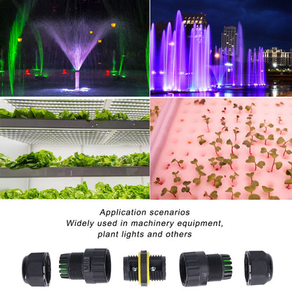 5Pcs Outdoor Electrical Cable Connector IP68 Waterproof 3 Core Wire Connectors 7-10mm V1294-YM0523-3114220020511