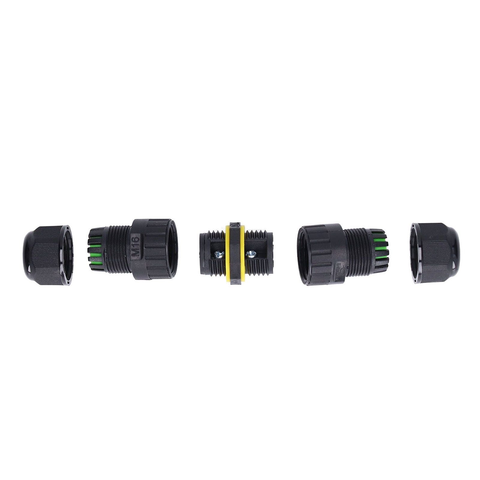 5Pcs Outdoor Electrical Cable Connector IP68 Waterproof 3 Core Wire Connectors 7-10mm V1294-YM0523-3114220020511