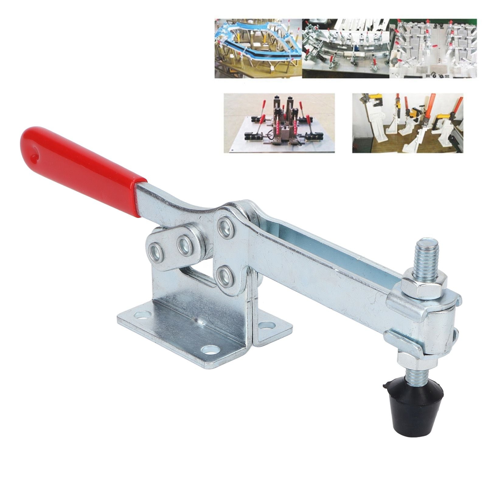 Toggle Clamp 230kg Clamping Force High Efficiency Horizontal Quick Release Toggle Clamp with Plastic Handle V1294-YM0523-3114220021911