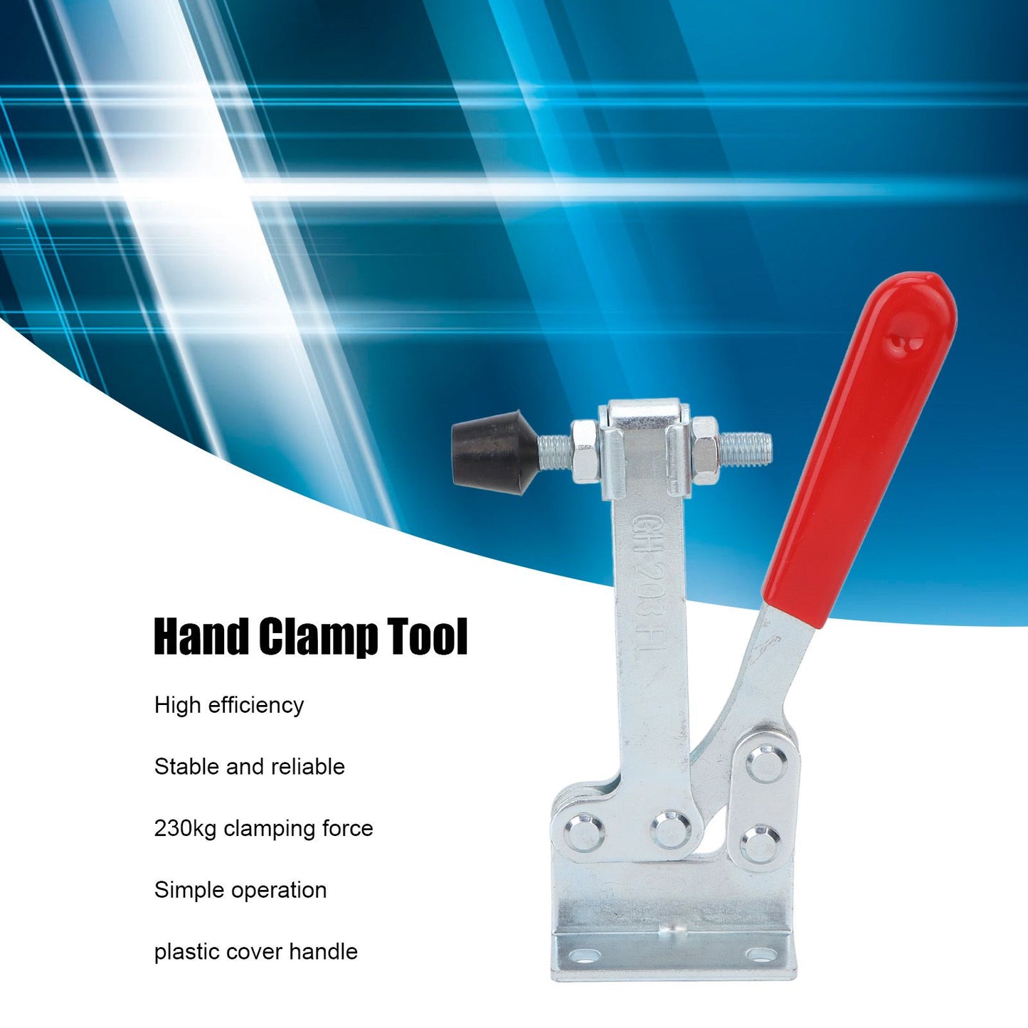Toggle Clamp 230kg Clamping Force High Efficiency Horizontal Quick Release Toggle Clamp with Plastic Handle V1294-YM0523-3114220021911