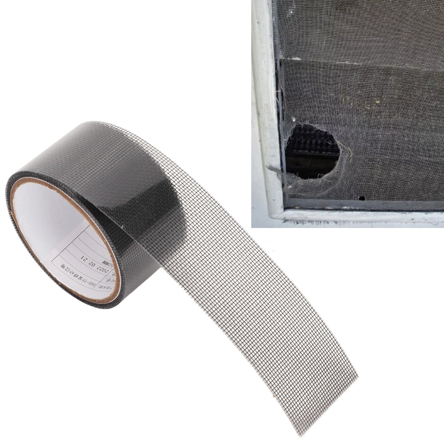 5 Roll Window Screen Repair Tape Self Adhesive Mesh Tape Acrylic Insect Proof Mesh Tape for Courtyard V1294-YM0523-3114220022011