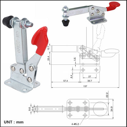 Quick Release Toggle Clamp Multifunctional Horizontal Heavy Duty Toggle Clamps for Woodworking Machine V1294-YM0523-3114220022611