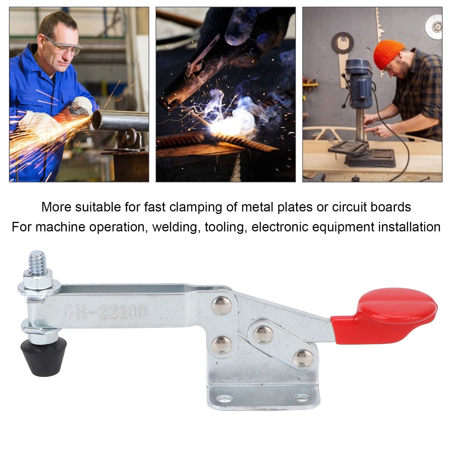 Quick Release Toggle Clamp Multifunctional Horizontal Heavy Duty Toggle Clamps for Woodworking Machine V1294-YM0523-3114220022611