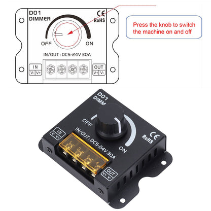 14 Key LED Light Strip Wireless Knob Dimmer Lighting Dimming Controller DC5V-24V with Remote Control V1294-YM0523-3114220023411