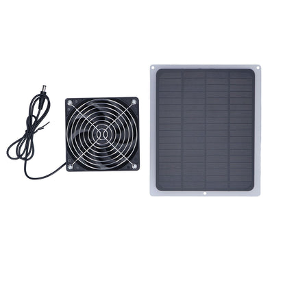 6W Solar Panel Fan with Protecting Net Waterproof Greenhouse Chicken House Solar Fan for Outdoor V1294-YM0523-3114220024111