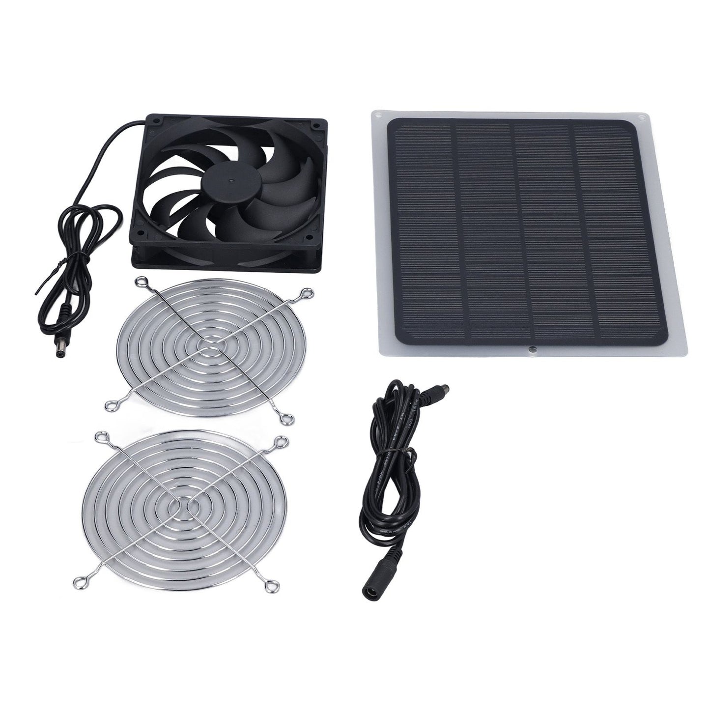 6W Solar Panel Fan with Protecting Net Waterproof Greenhouse Chicken House Solar Fan for Outdoor V1294-YM0523-3114220024111
