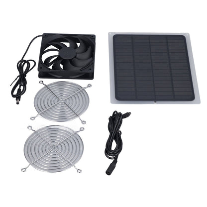 6W Solar Panel Fan with Protecting Net Waterproof Greenhouse Chicken House Solar Fan for Outdoor V1294-YM0523-3114220024111