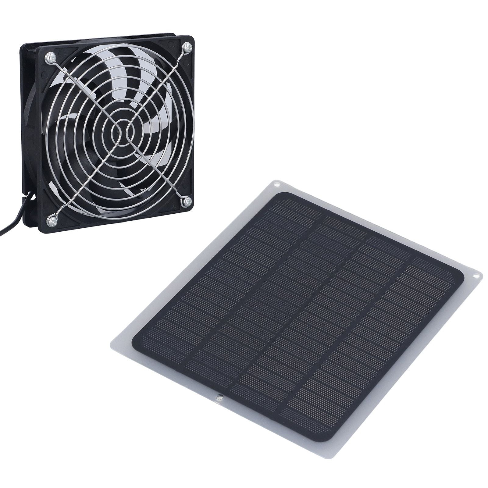 6W Solar Panel Fan with Protecting Net Waterproof Greenhouse Chicken House Solar Fan for Outdoor V1294-YM0523-3114220024111