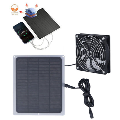 6W Solar Panel Fan with Protecting Net Waterproof Greenhouse Chicken House Solar Fan for Outdoor V1294-YM0523-3114220024111