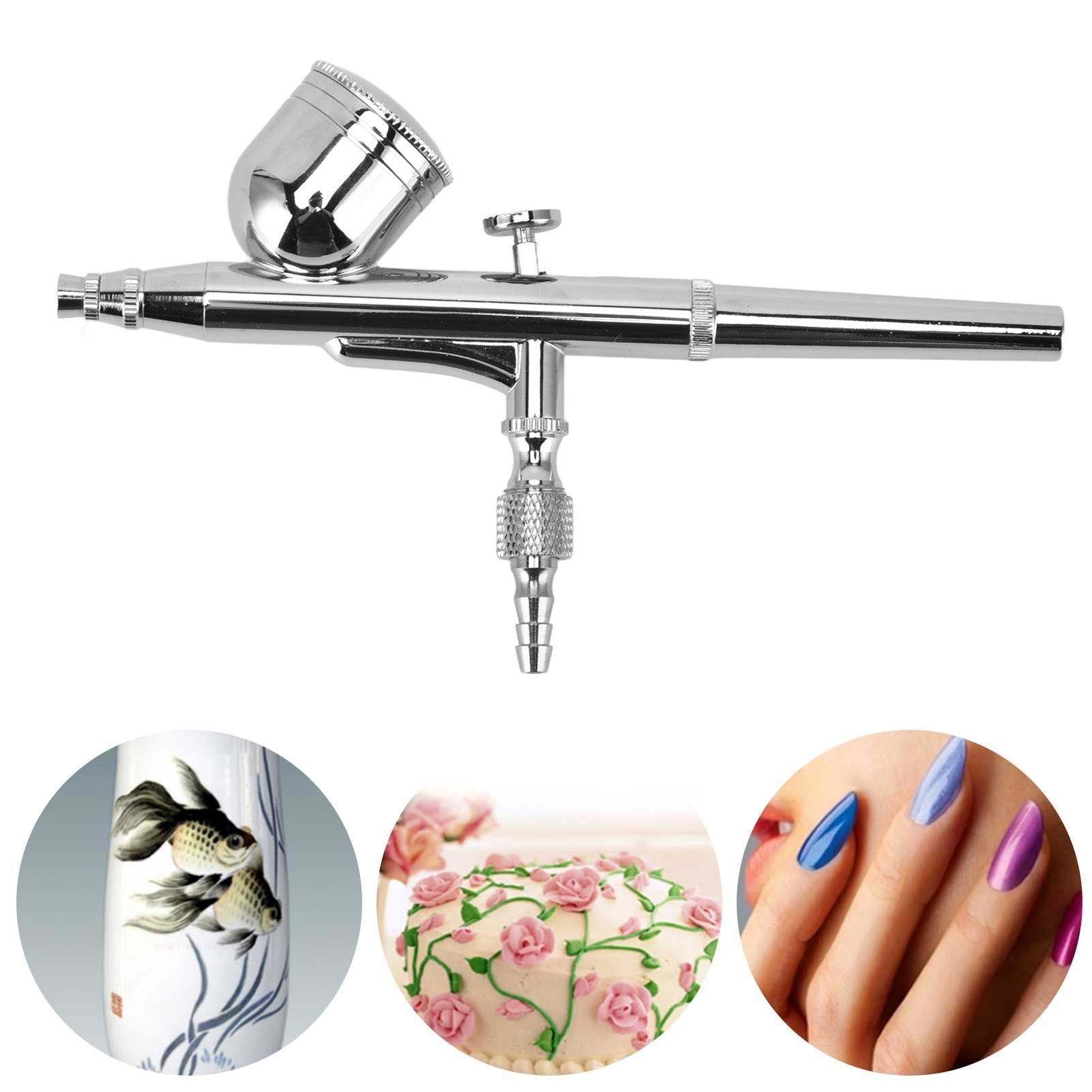 Airbrush Kit Stainless Steel Precise Dual Action Small Paint Spray Pen for Temporary Tattoo Cake V1294-YM0523-3114220024411