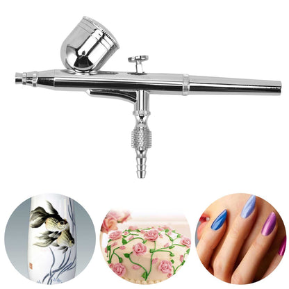 Airbrush Kit Stainless Steel Precise Dual Action Small Paint Spray Pen for Temporary Tattoo Cake V1294-YM0523-3114220024411