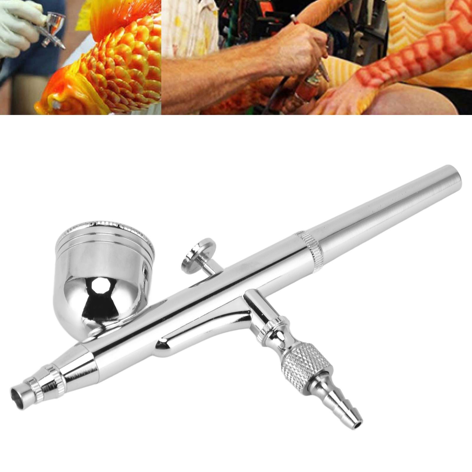 Airbrush Kit Stainless Steel Precise Dual Action Small Paint Spray Pen for Temporary Tattoo Cake V1294-YM0523-3114220024411