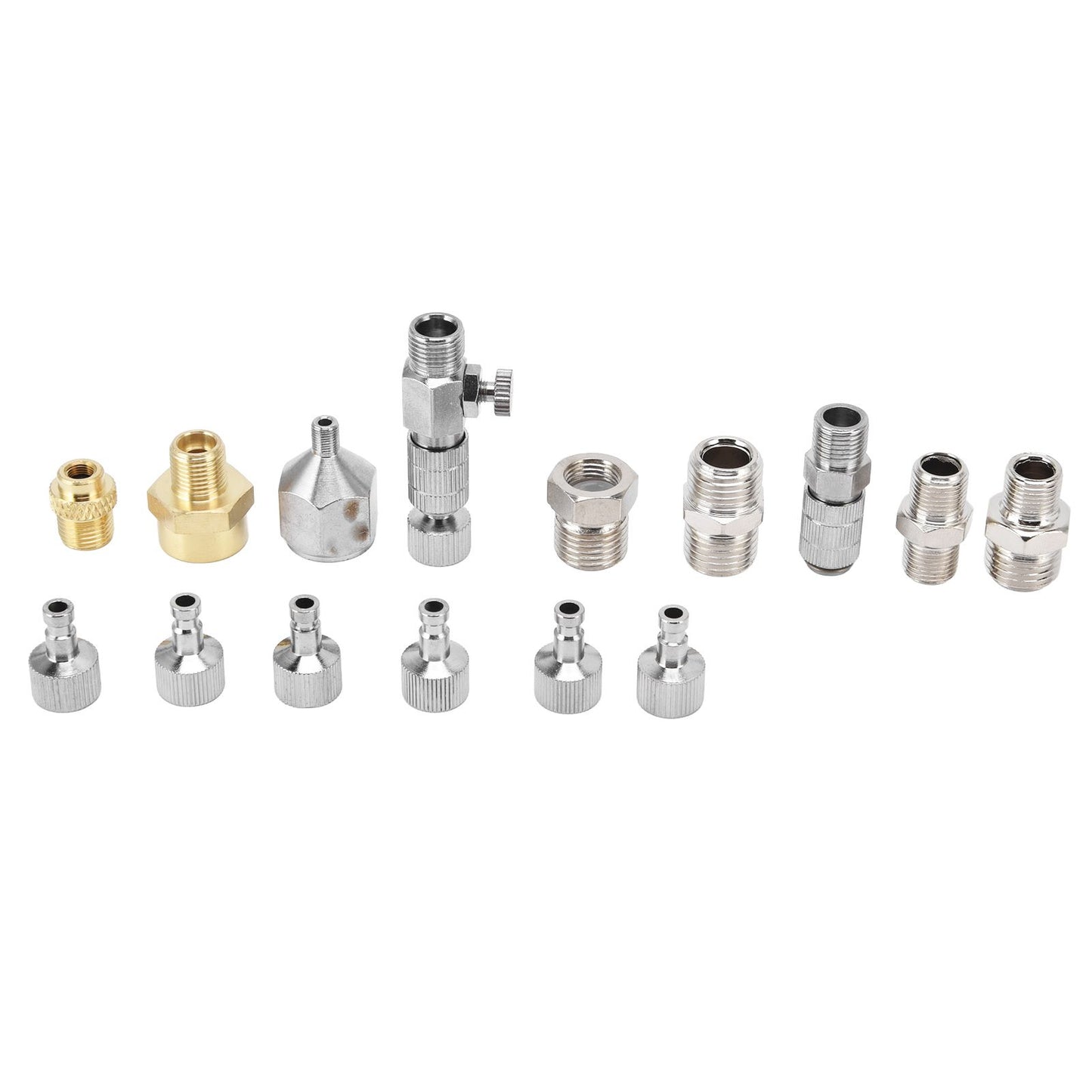 15PCS Airbrush Adapter Set Stainless Steel Airbrush Quick Release Disconnect Fittings Connector Kit V1294-YM0523-3114220024511