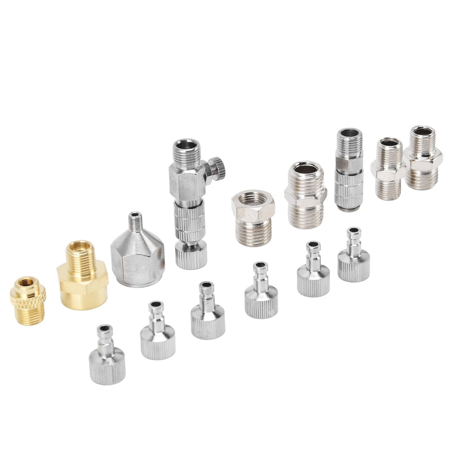 15PCS Airbrush Adapter Set Stainless Steel Airbrush Quick Release Disconnect Fittings Connector Kit V1294-YM0523-3114220024511