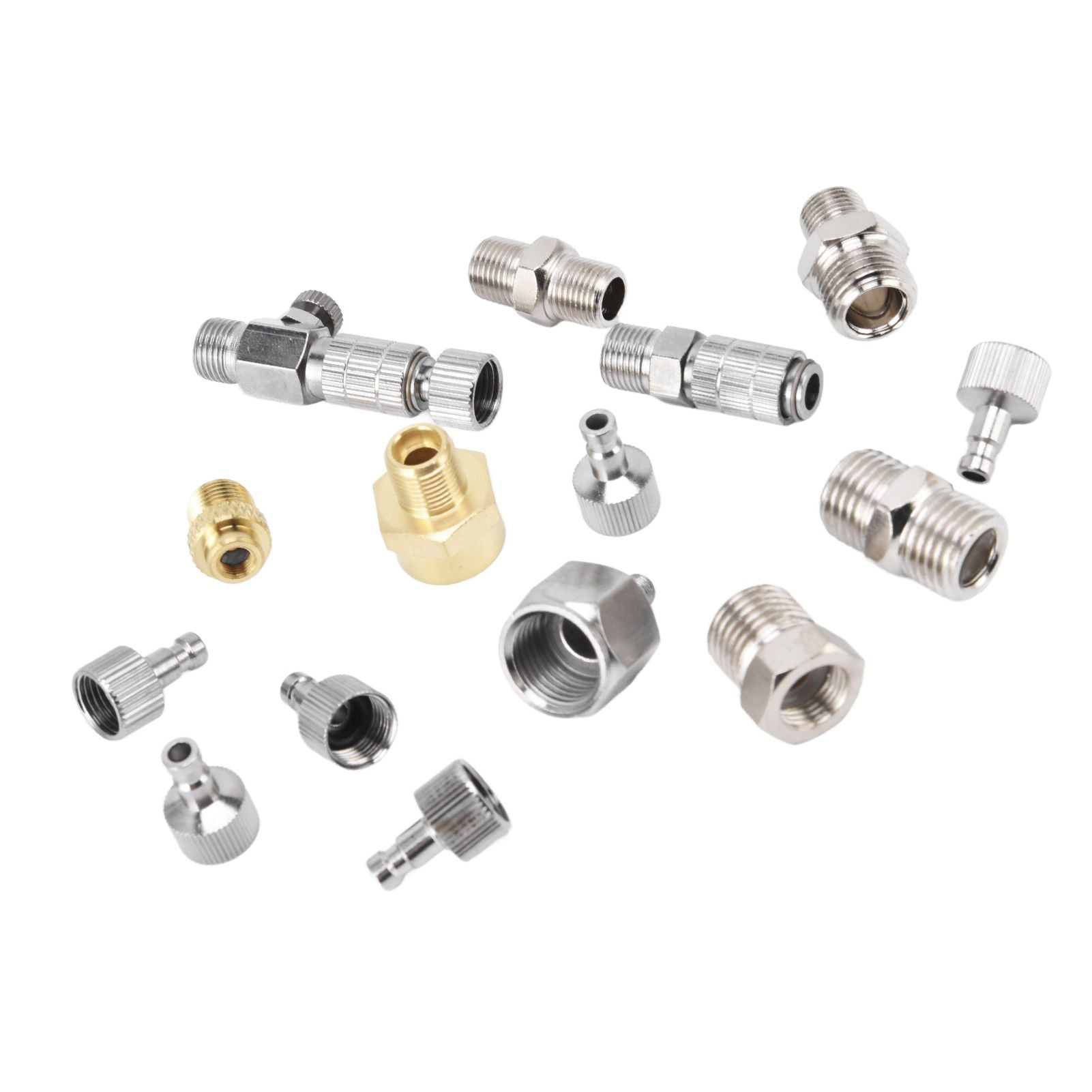 15PCS Airbrush Adapter Set Stainless Steel Airbrush Quick Release Disconnect Fittings Connector Kit V1294-YM0523-3114220024511
