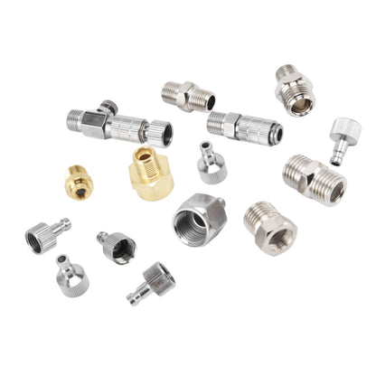 15PCS Airbrush Adapter Set Stainless Steel Airbrush Quick Release Disconnect Fittings Connector Kit V1294-YM0523-3114220024511