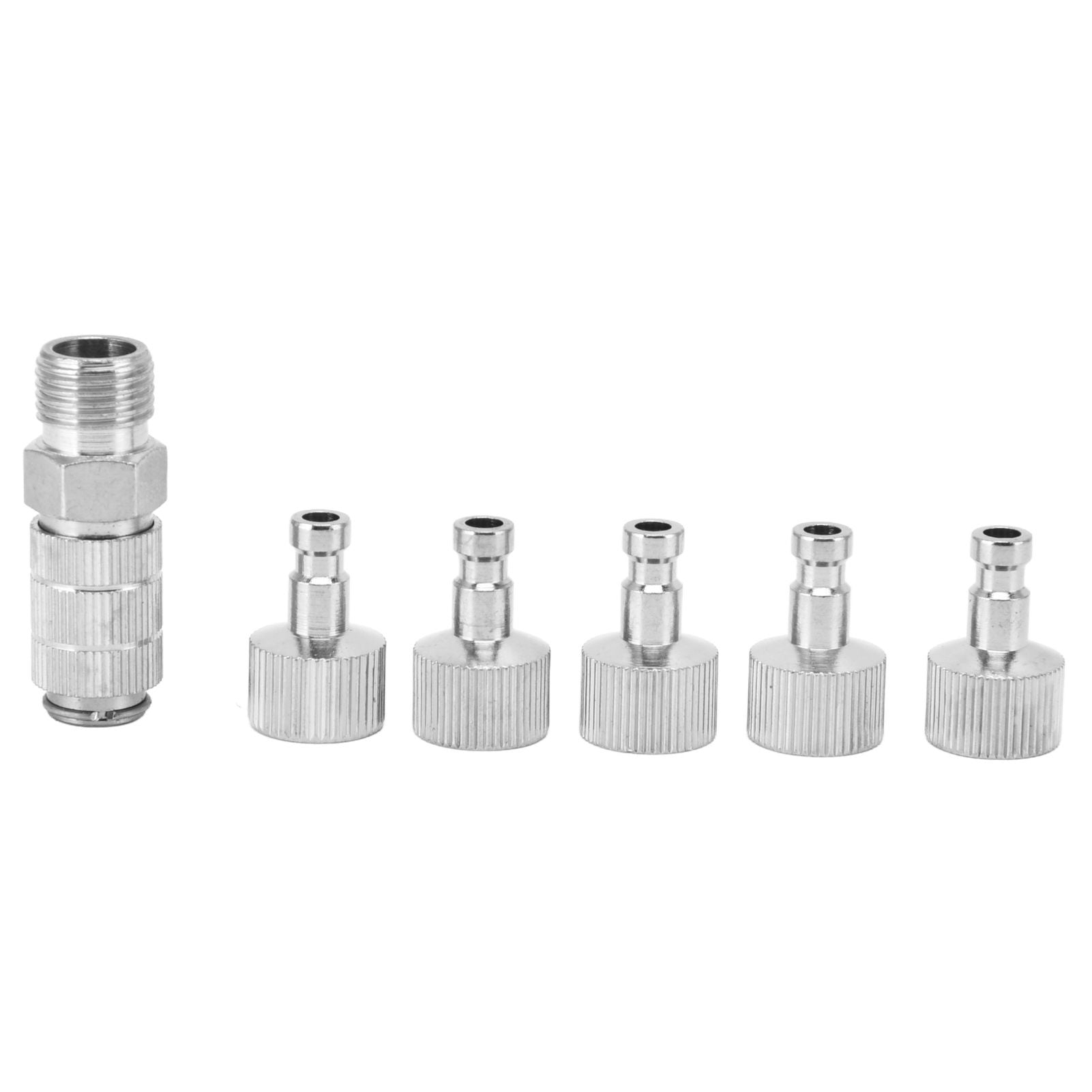 6PCS Airbrush Adapter Set Stainless Steel Airbrush Quick Release Fittings Airbrush Connector Kit V1294-YM0523-3114220024711