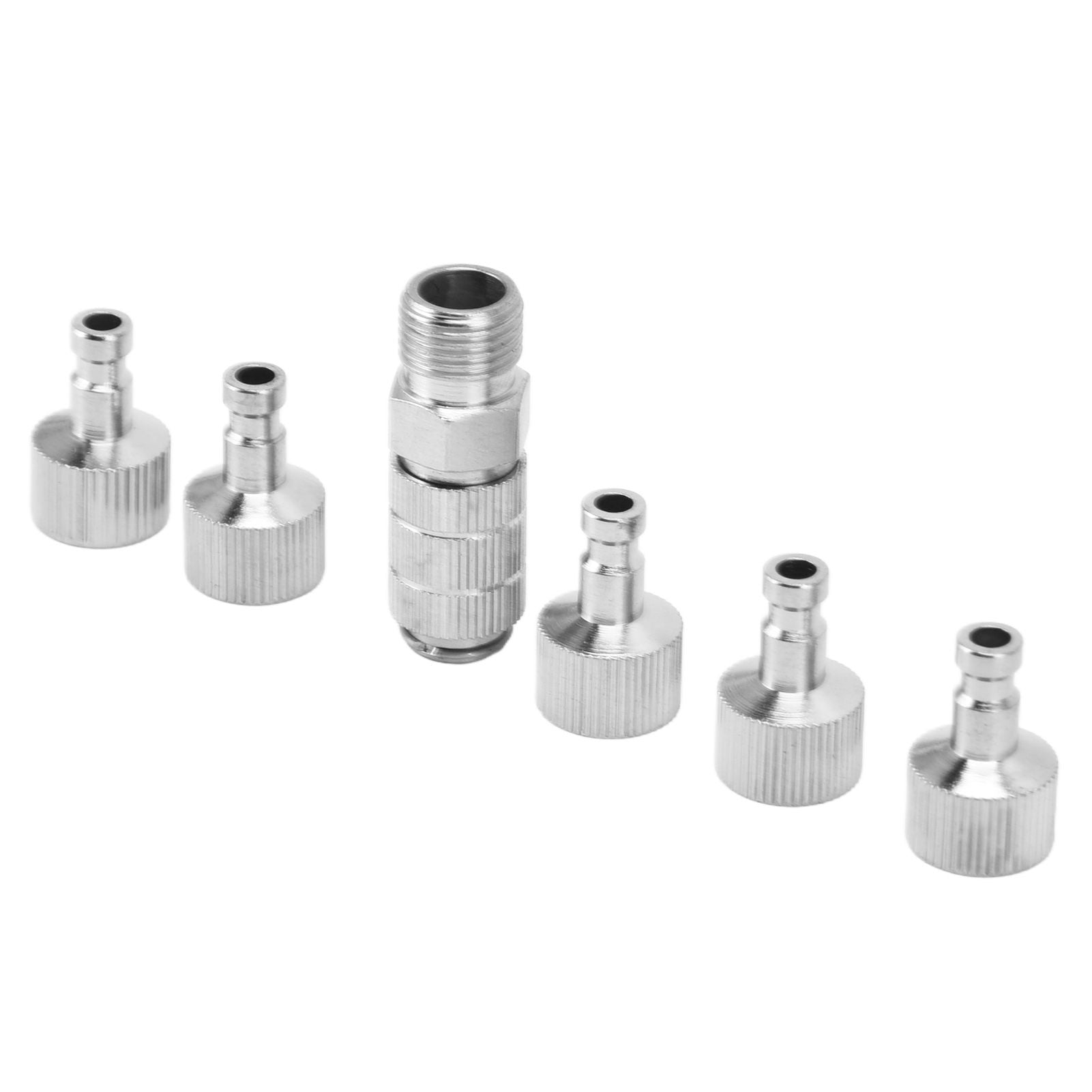 6PCS Airbrush Adapter Set Stainless Steel Airbrush Quick Release Fittings Airbrush Connector Kit V1294-YM0523-3114220024711
