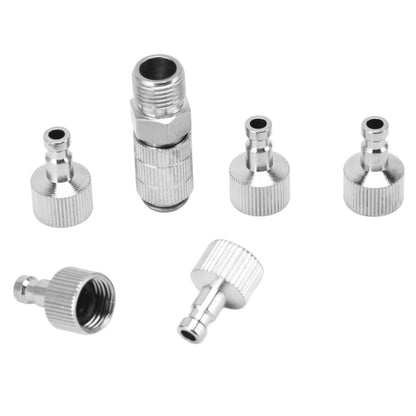 6PCS Airbrush Adapter Set Stainless Steel Airbrush Quick Release Fittings Airbrush Connector Kit V1294-YM0523-3114220024711