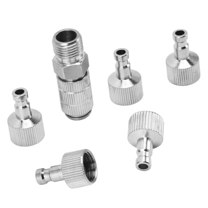 6PCS Airbrush Adapter Set Stainless Steel Airbrush Quick Release Fittings Airbrush Connector Kit V1294-YM0523-3114220024711