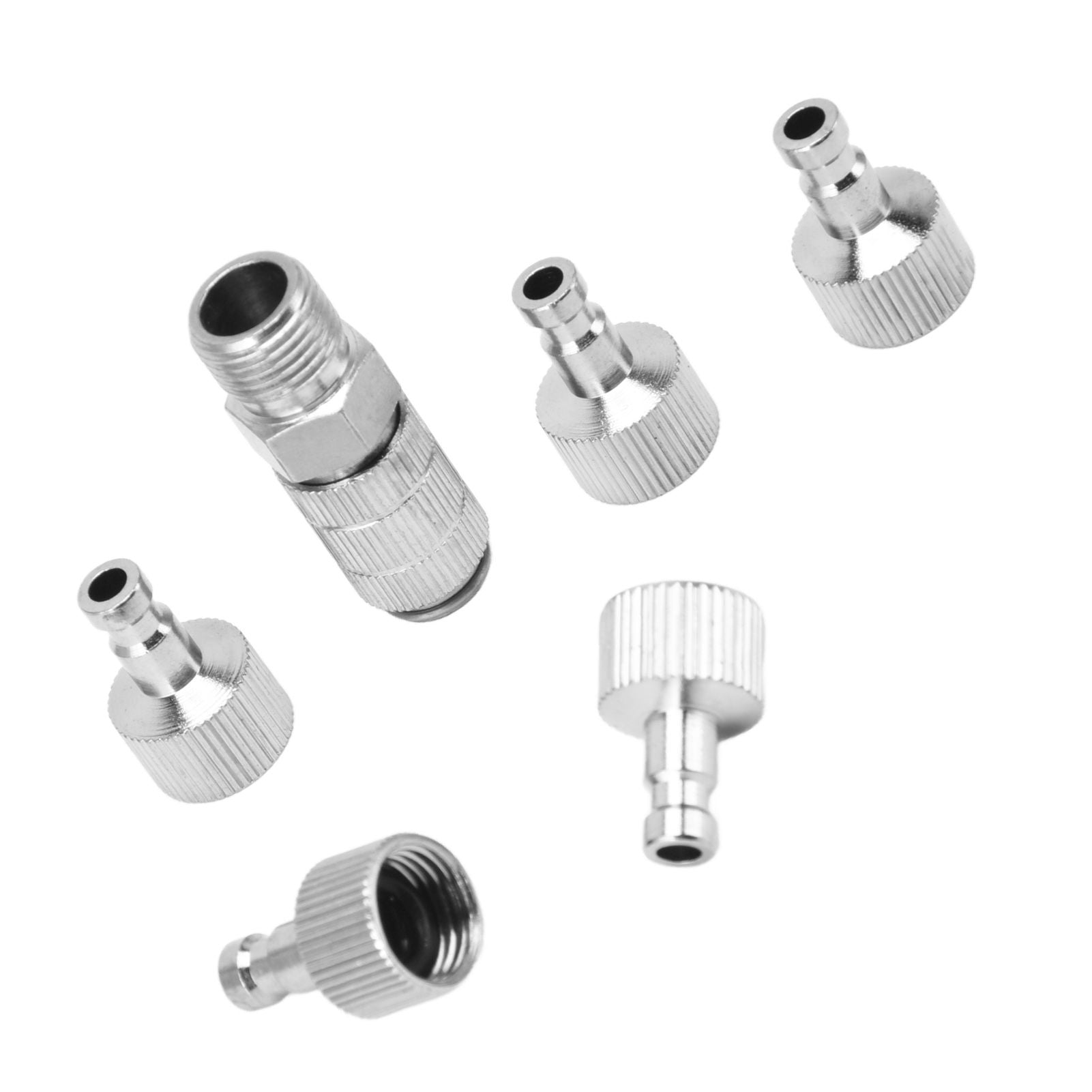 6PCS Airbrush Adapter Set Stainless Steel Airbrush Quick Release Fittings Airbrush Connector Kit V1294-YM0523-3114220024711