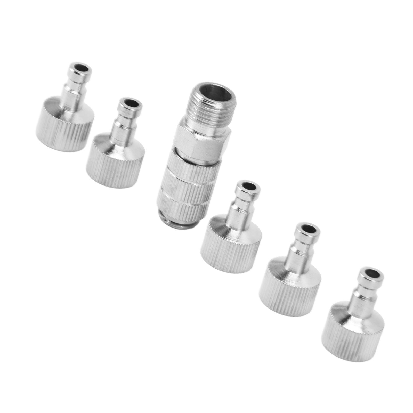 6PCS Airbrush Adapter Set Stainless Steel Airbrush Quick Release Fittings Airbrush Connector Kit V1294-YM0523-3114220024711
