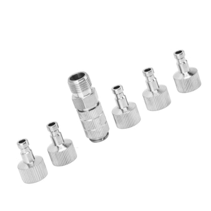 6PCS Airbrush Adapter Set Stainless Steel Airbrush Quick Release Fittings Airbrush Connector Kit V1294-YM0523-3114220024711
