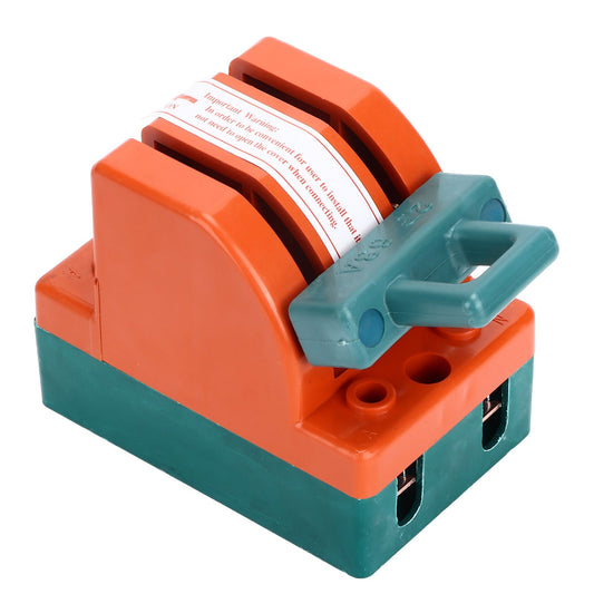 Knife Safety Switch 2 Pole 63A AC 220V Single Throw ABS Copper Disconnect Knife Switch for Fail Safe Circuit V1294-YM0523-3114220024811