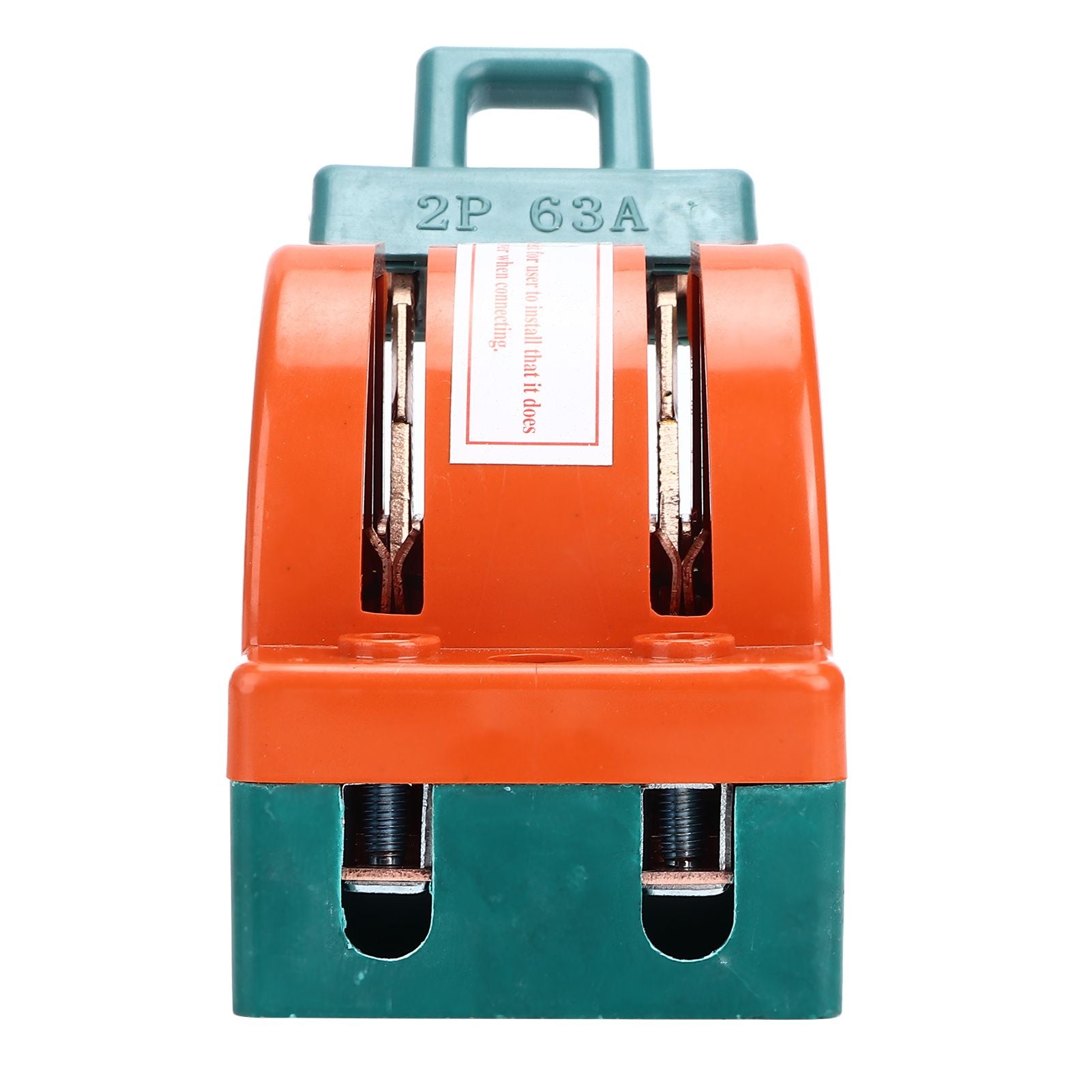Knife Safety Switch 2 Pole 63A AC 220V Single Throw ABS Copper Disconnect Knife Switch for Fail Safe Circuit V1294-YM0523-3114220024811