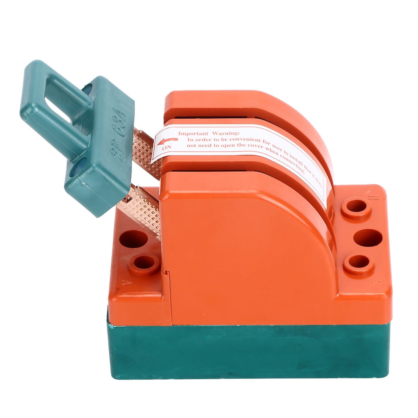 Knife Safety Switch 2 Pole 63A AC 220V Single Throw ABS Copper Disconnect Knife Switch for Fail Safe Circuit V1294-YM0523-3114220024811